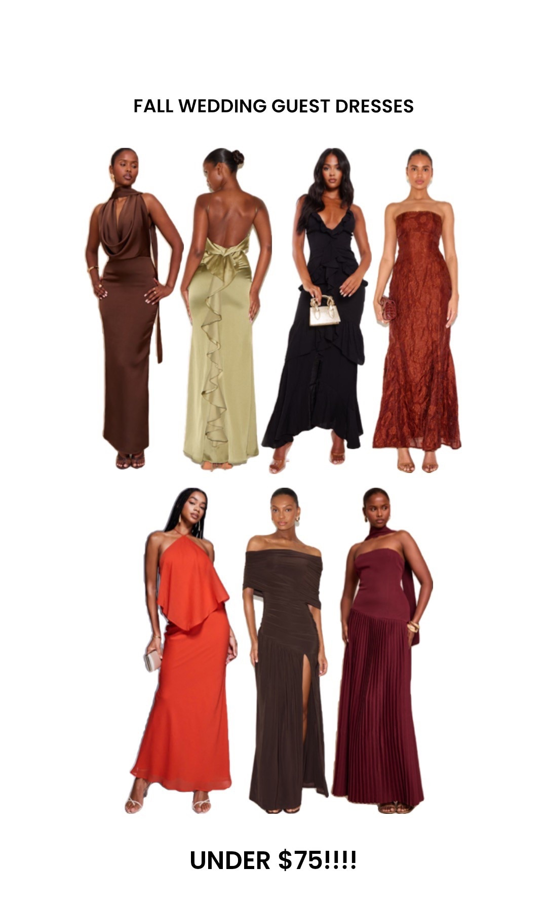 Fall wedding guest dresses under $75 ❤️ #fallweddingguest #fallwedding #fallevent #fallweddingguestdress #weddingootd #weddingguest #weddingguestdress #dress #under75 #ltkstyletip

#LTKWedding #LTKSaleAlert #LTKFindsUnder100