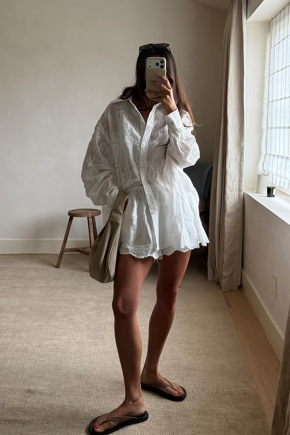 CORDELIA WHITE RAMIE SHORT | DISSH
