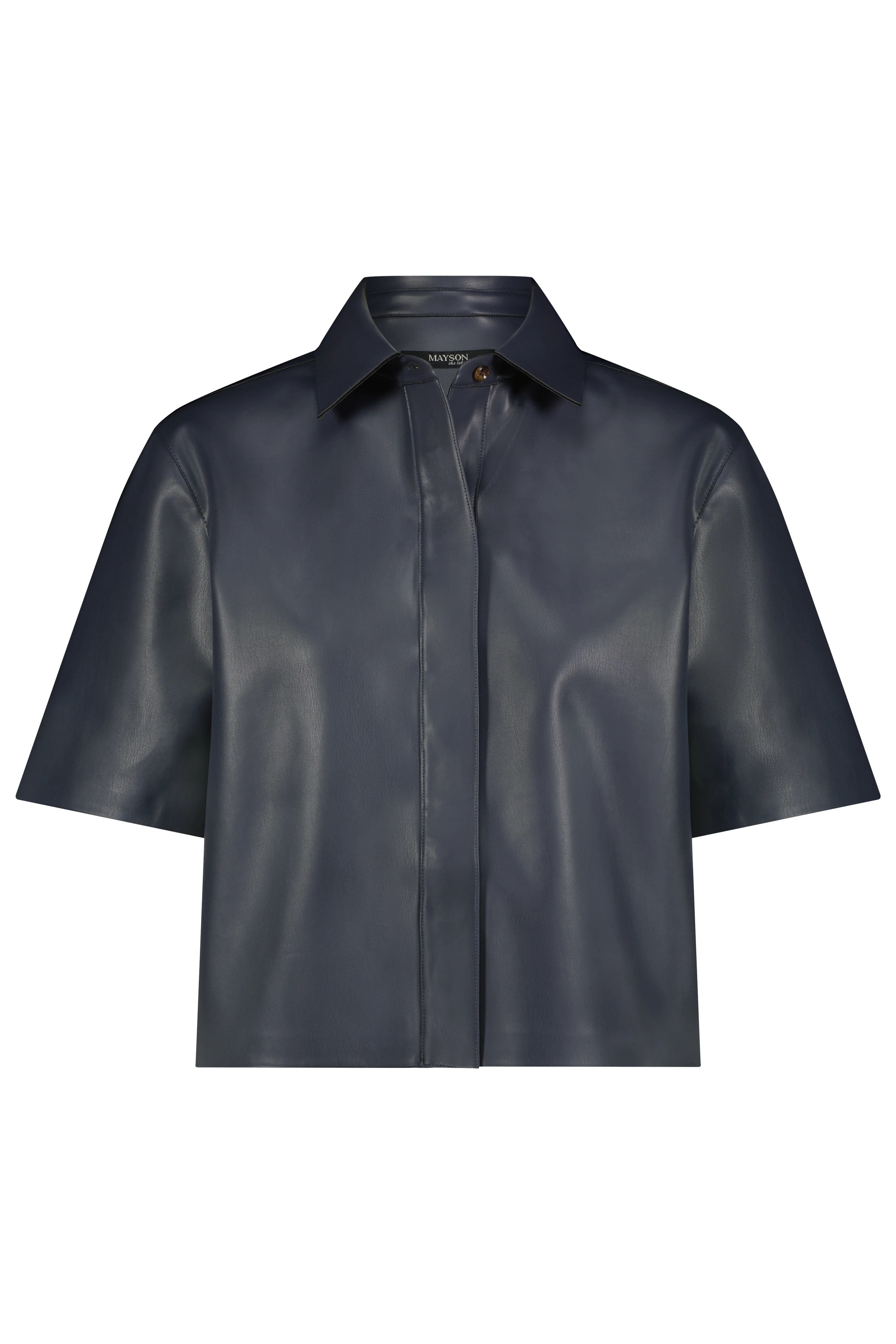 Vegan Leather Boxy Shirt | MAYSON the label