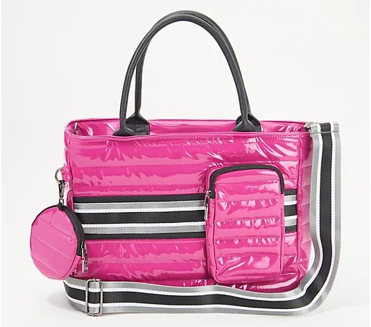 Think Royln Nylon Tote with Clip Pouch - Kensington - QVC.com | QVC