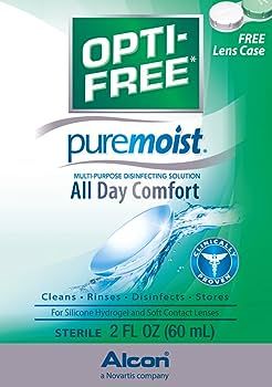 Opti-Free Puremoist Multi-Purpose Disinfecting Solution with Lens Case, (Packaging may vary), 2 F... | Amazon (US)