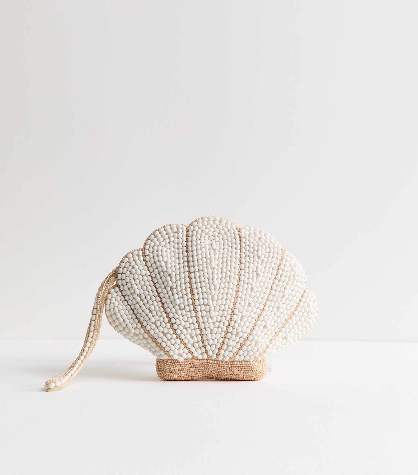 Cream Beaded Shell Pouch | New Look | New Look (UK)