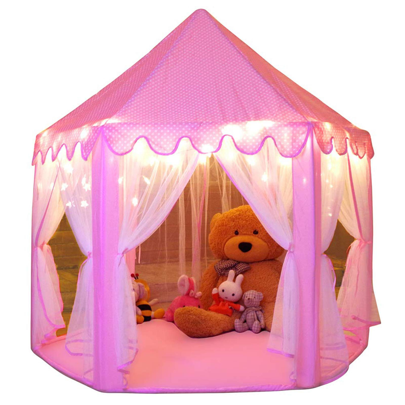 Monobeach Princess Tent Girls Large Playhouse Kids Castle Play Tent with Star Lights Toy for Chil... | Amazon (US)