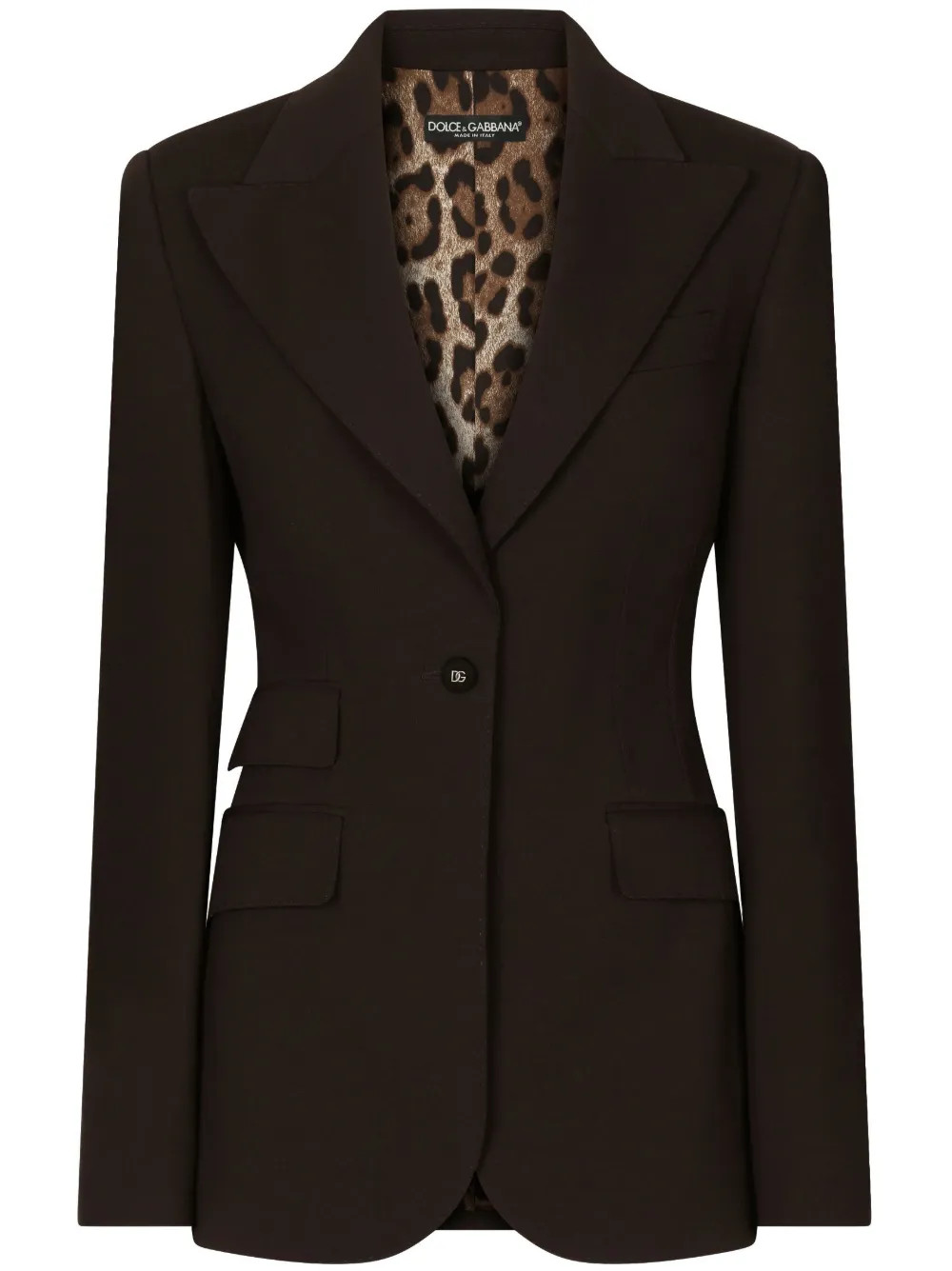 single-breasted logo-plaque blazer | Farfetch Global