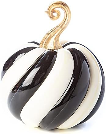 MacKenzie-Childs Courtly Twist Pumpkin, Halloween Home Decor, Fall Decor, Small | Amazon (US)