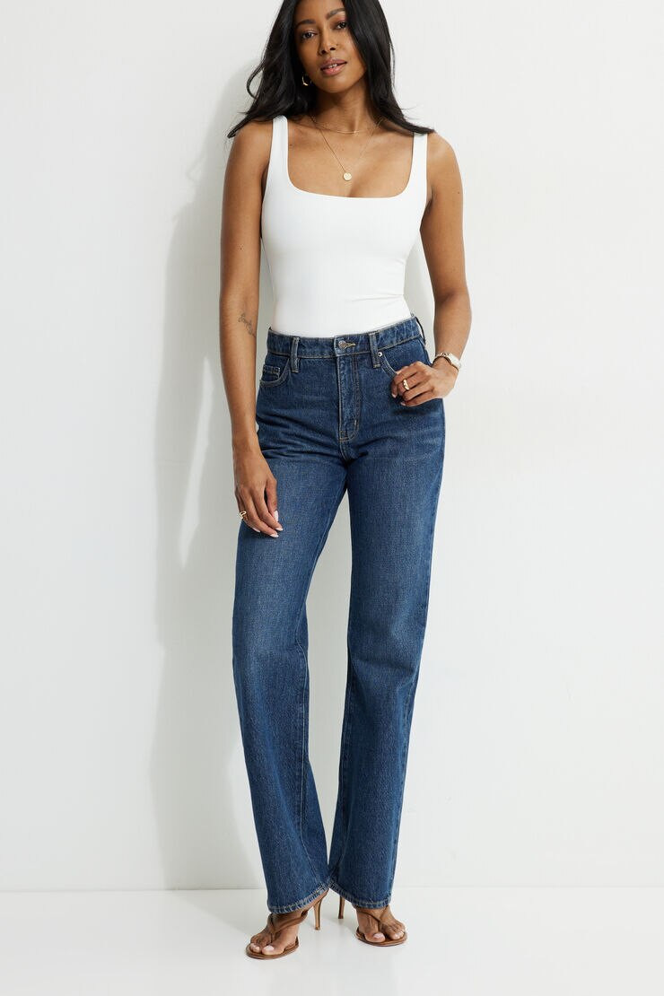 Cara High Rise Straight Leg Jeans | Dynamite Clothing