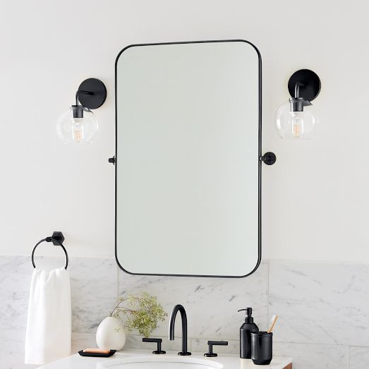Metal Frame Pivot Wall Mirror - Rectangle | West Elm (US)