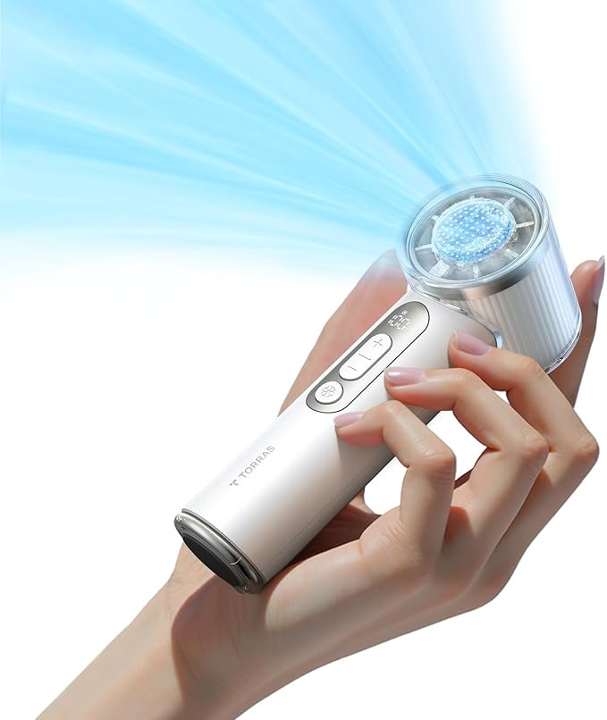 TORRAS COOLiFY iva Handheld Fan with Ice Cooler, 5000mAh Rechargeable Portable Fan, 0-100 Adjusta... | Amazon (US)