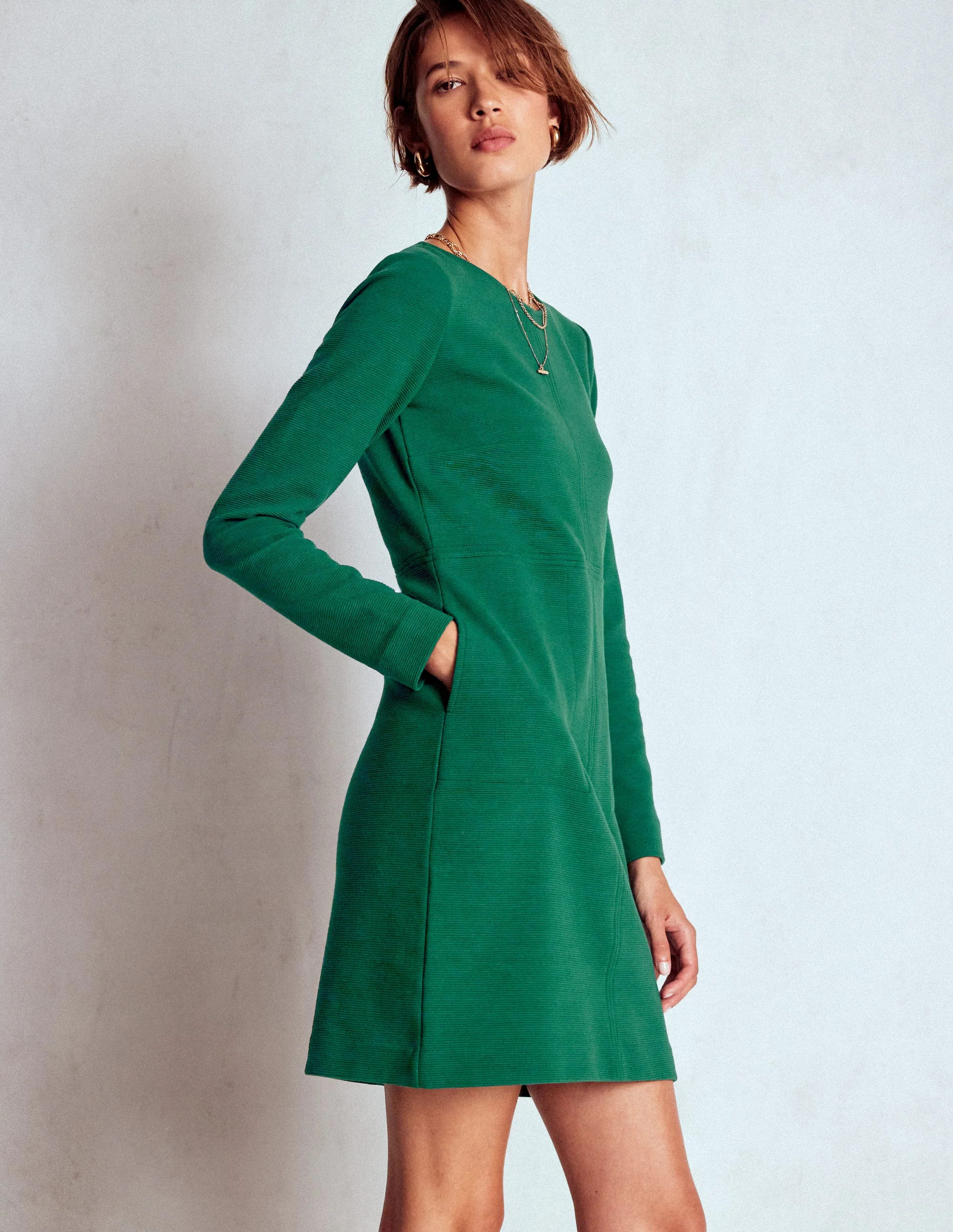 Cornelia Ottoman Dress-Emerald Night | Boden (US)