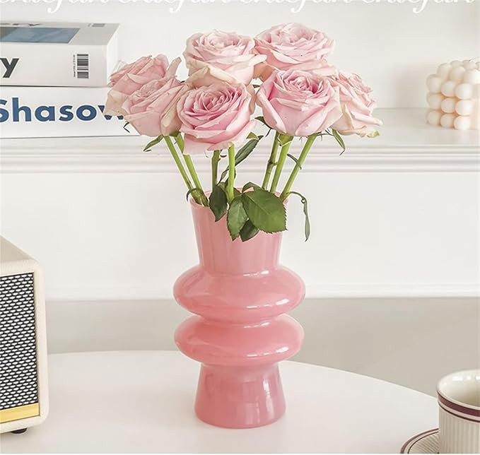 JSPYFITS Modern Glass Vases, 7.87" Tall Four-Layer Book Vase Bubble Flower Vases Decorative for H... | Amazon (US)