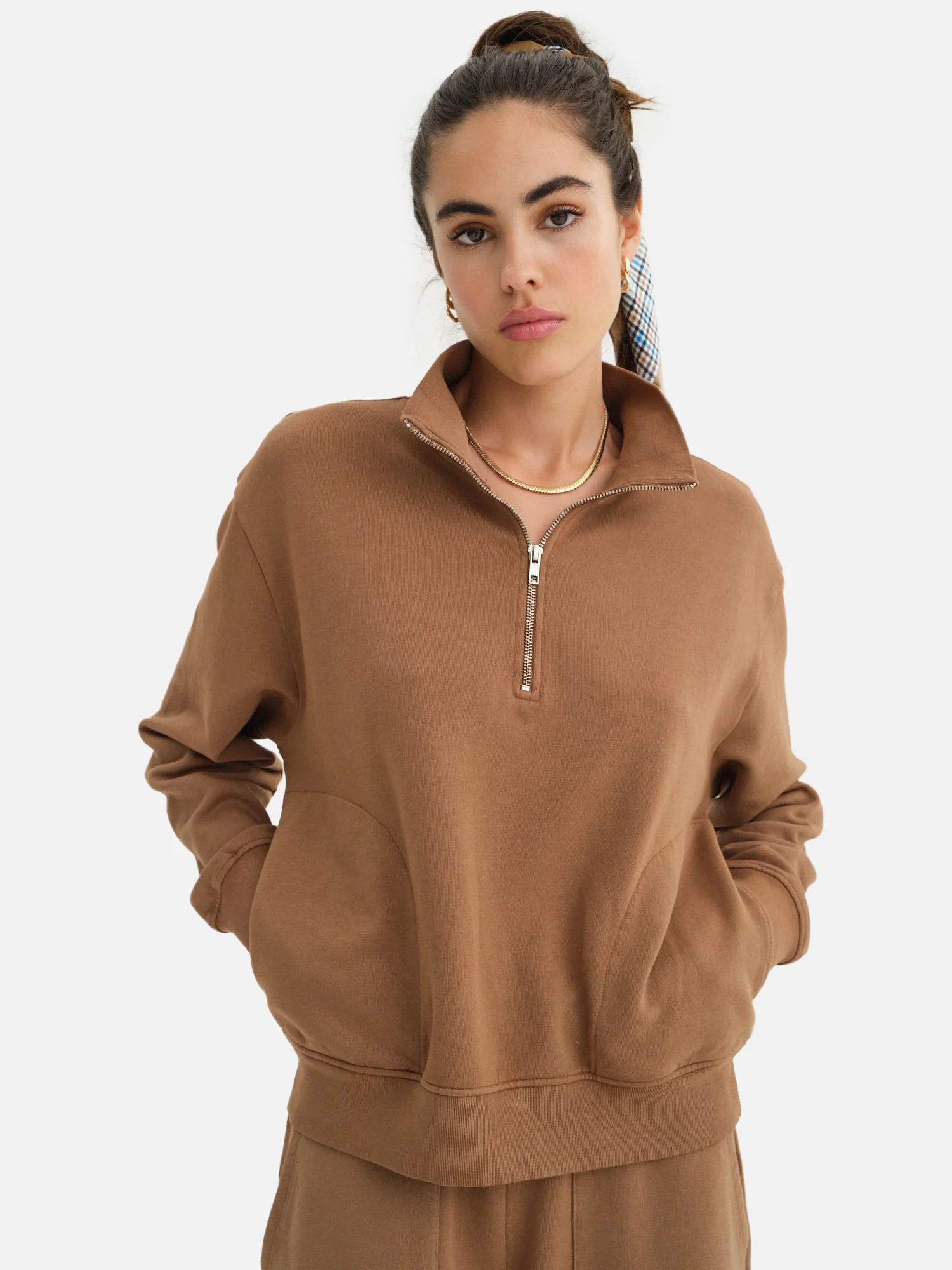 Organic Fleece Half-Zip Sweatshirt | MATE The Label