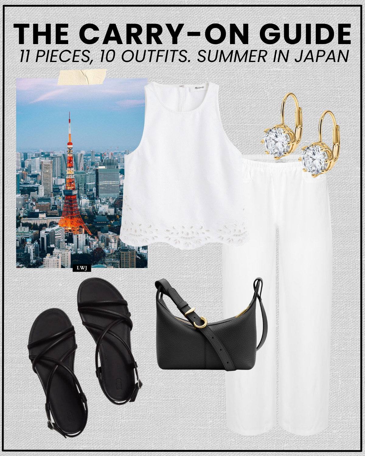 japan summer travel capsule in a carry-on 

summer outfits / summer vacation / japan outfits / tokyo outfit / linen pants / cute summer tops / strappy sandals

#LTKootd #LTKTravel