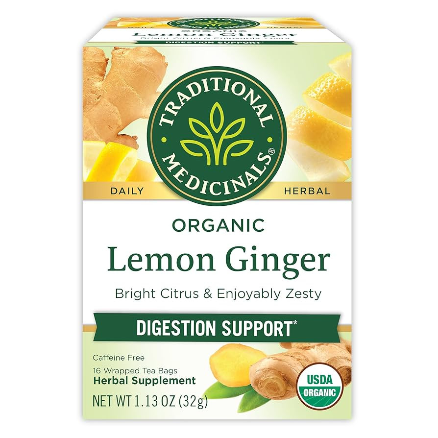Traditional Medicinals Organic Lemon Ginger Tea, 1.13 Oz, 16 Count | Amazon (US)