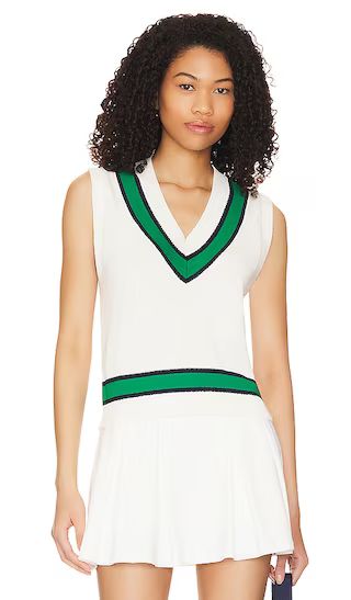 Topspin Mina Knit Vest in White | Revolve Clothing (Global)