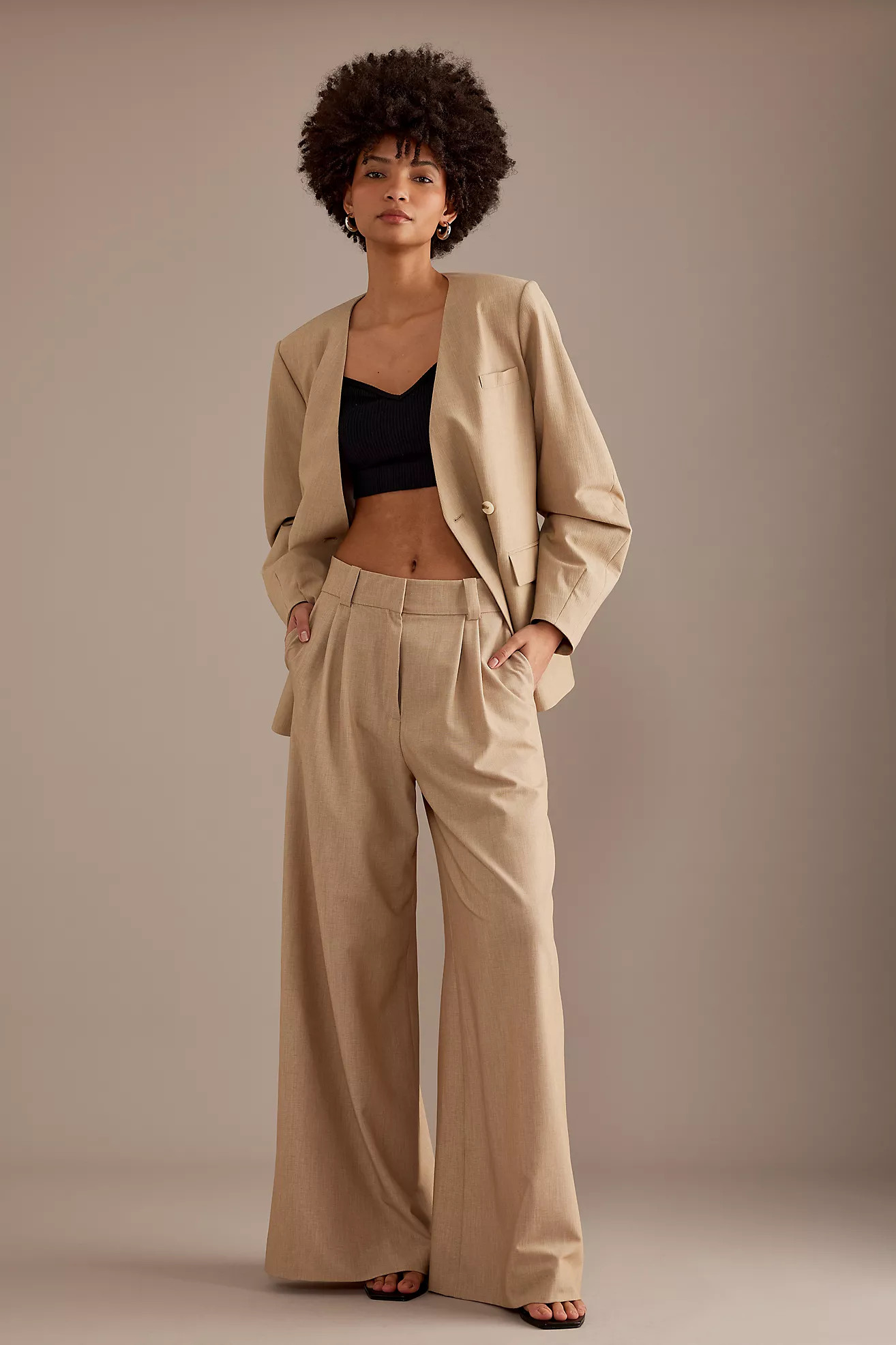 ALIGNE Maggie Wide-Leg Trousers | Anthropologie (UK)