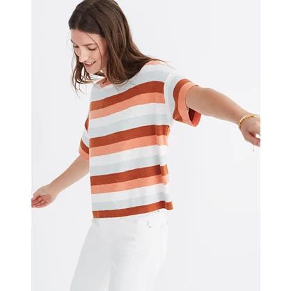 Boxy Sweater Tee in Maggie Stripe | Madewell