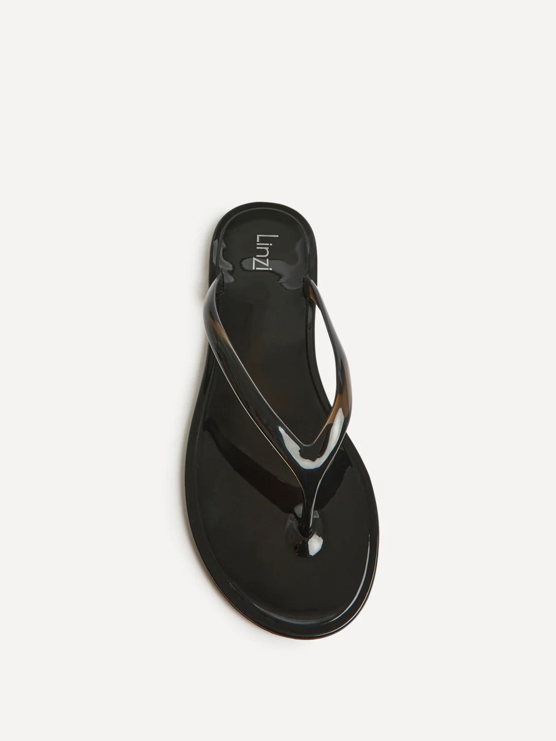 Marine Black Jelly Flip Flops | Linzi Shoes