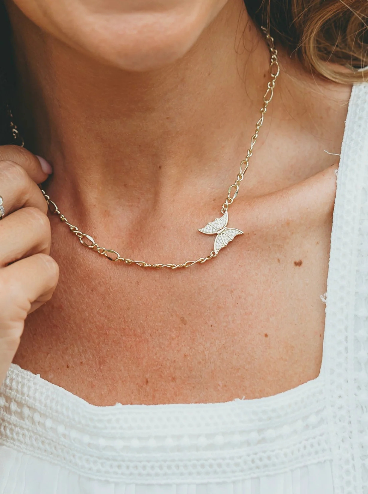 Chrysalis Butterfly Crystal Choker | Victoria Emerson