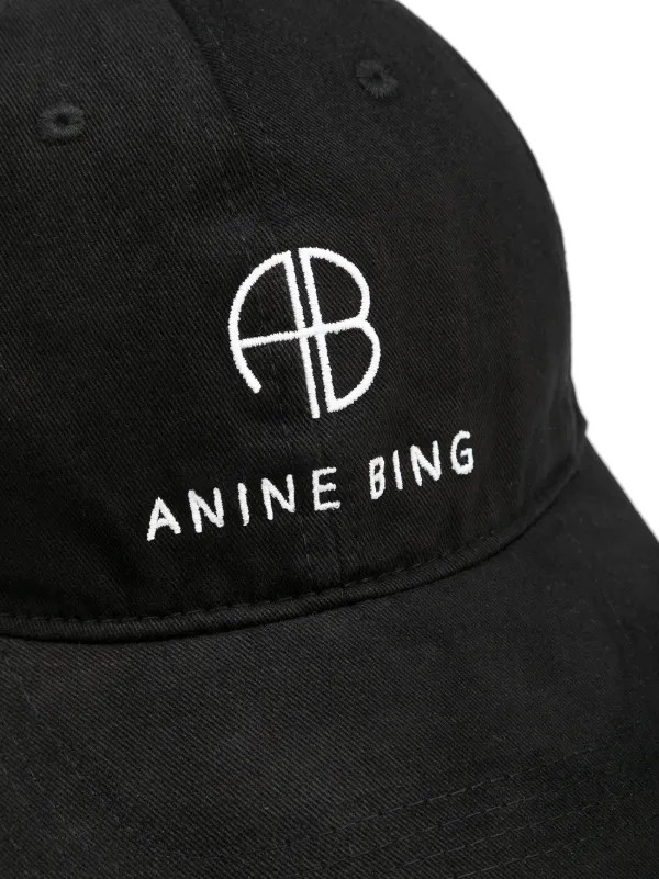 ANINE BING Jeremy embroidered-logo Baseball Cap - Farfetch | Farfetch Global