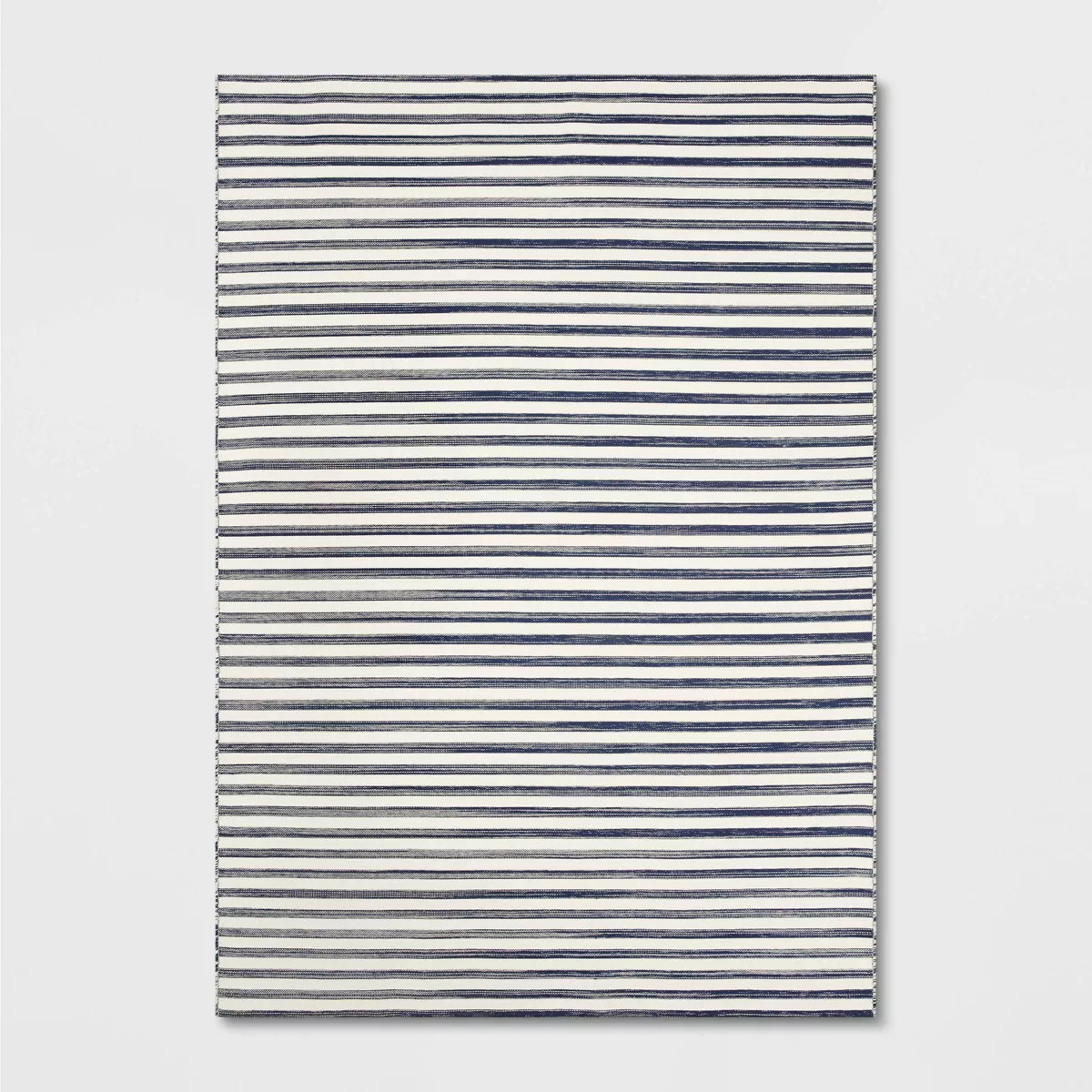 7'x10' Narrow Wornstripe Rectangular Woven Outdoor Area Rug Navy Blue - Threshold™ | Target