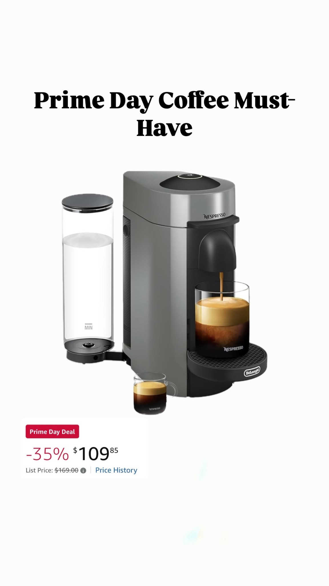 My morning lifesaver is on sale for Prime Day ☕️✨
This Nespresso makes the creamiest coffee and it’s SO easy to use. If you love lattes, iced coffee, or just need a solid cup to start your day — grab it while it’s marked down!
Linked in my LTK 🤍

#CoffeeLover #PrimeDayFinds #NespressoOnSale #LTKKitchen #AmazonDeals

#LTKFamily #LTKHome #LTKSaleAlert