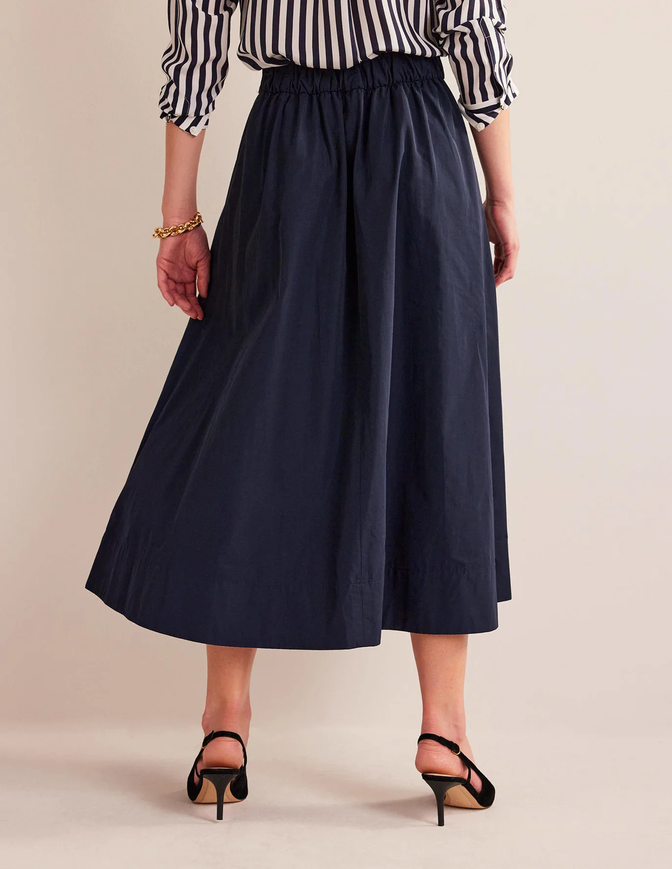 Taffeta Pull-on Midi Skirt | Boden (US)