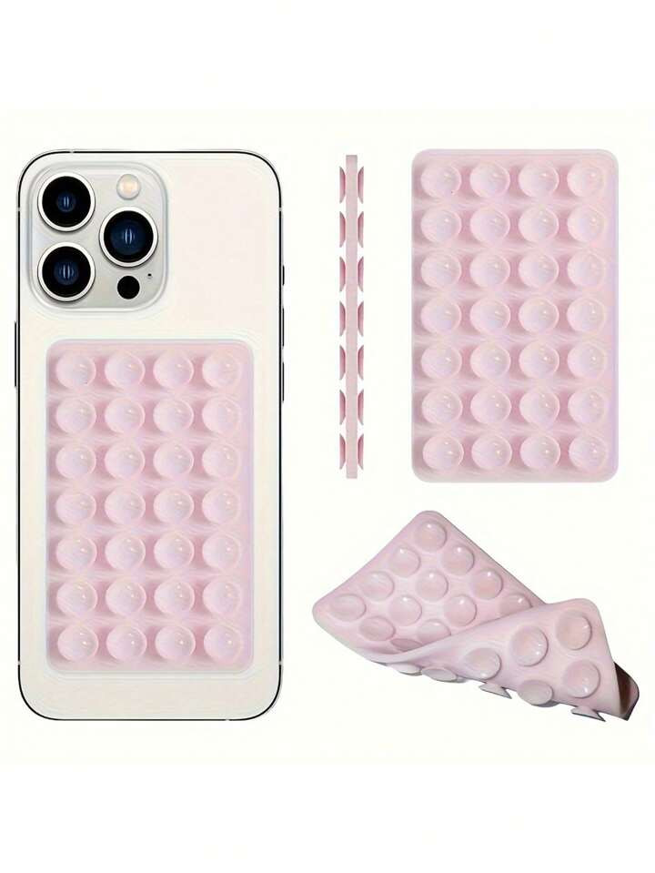 2pcs Silicone Phone Anti-Slip Suction Cup, 28 Silicone Suction Cups Self-Adhesive Suction Pad, Phone Anti-Slip Sticker, Mobile Power Bank Suction Pad Compatible With IPhone, Android Phone, Gift For Birthday, Family, Friends Phone Holder, Phone Stand, Phone Accessories | SHEIN