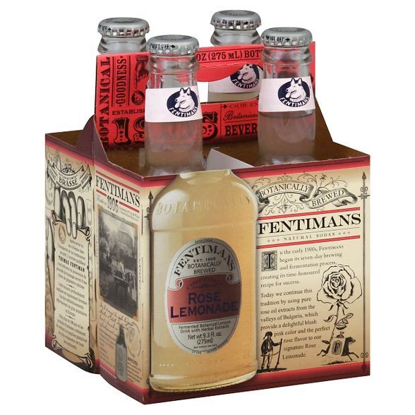 Fentimans Rose Lemonade - 4pk/9.3 fl oz Glass Bottles | Target