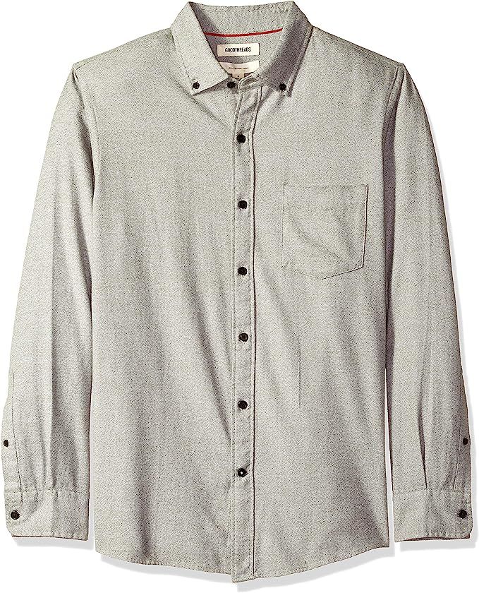 Amazon Brand - Goodthreads Men's Slim-Fit Long-Sleeve Plaid Brushed Heather Shirt | Amazon (US)
