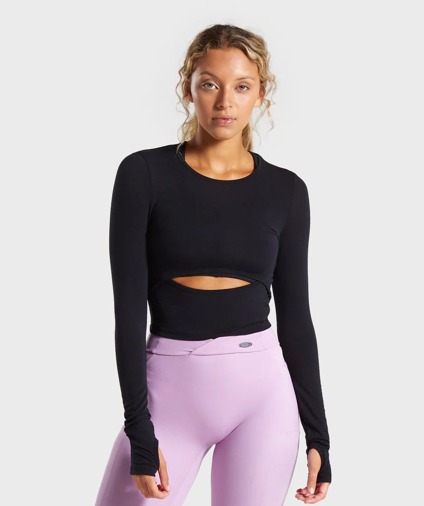 poise long sleeve crop top | Gymshark