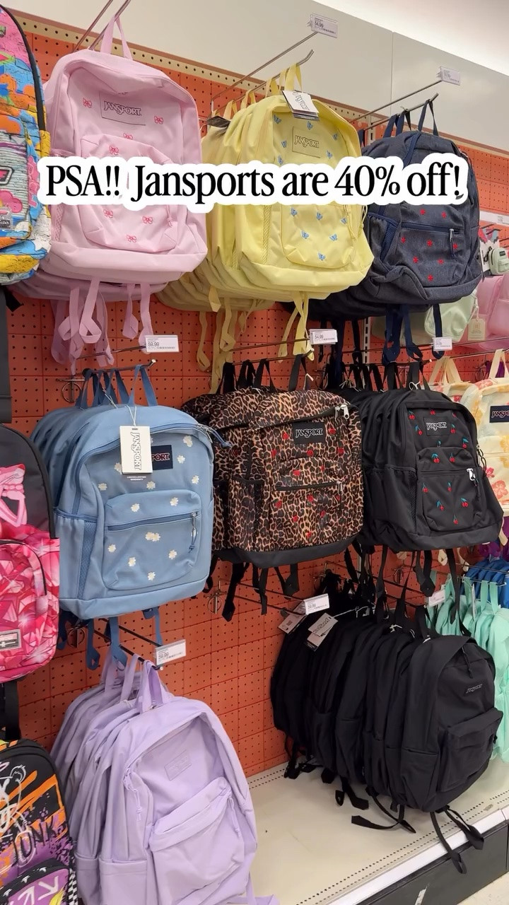 On sale this week! Save 40% on Jansports during Circle Days🤩

#target #newattarget #targetfinds #backtoshool #backtoschoolshopping