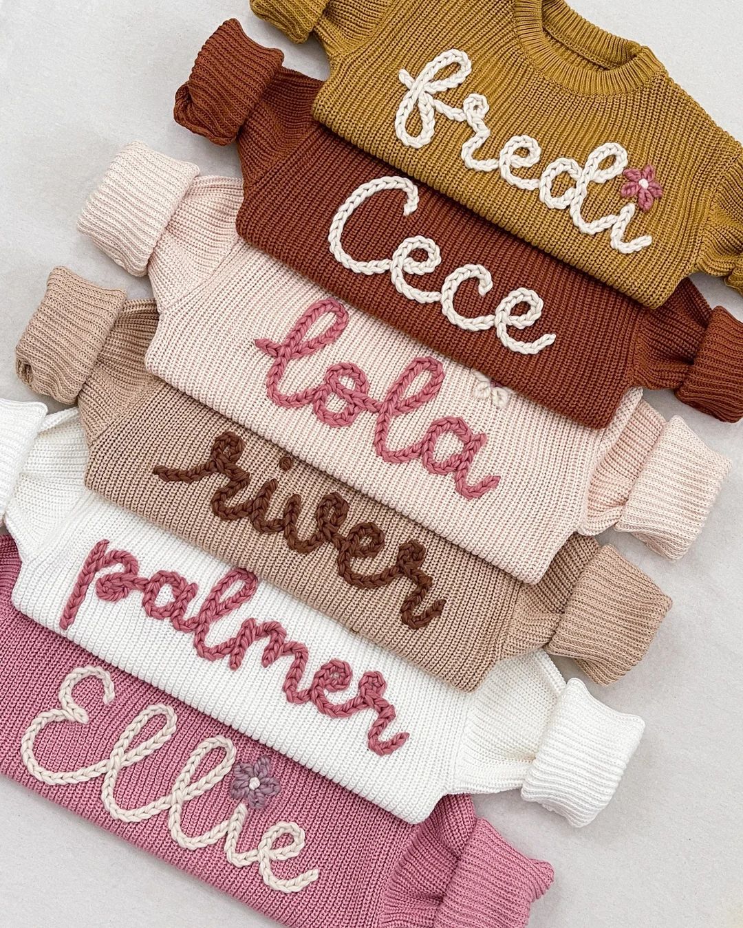 FAST SHIPPING Personalized Hand Embroidered Name Sweater for Babies, Toddlers, Kids - Etsy | Etsy (US)
