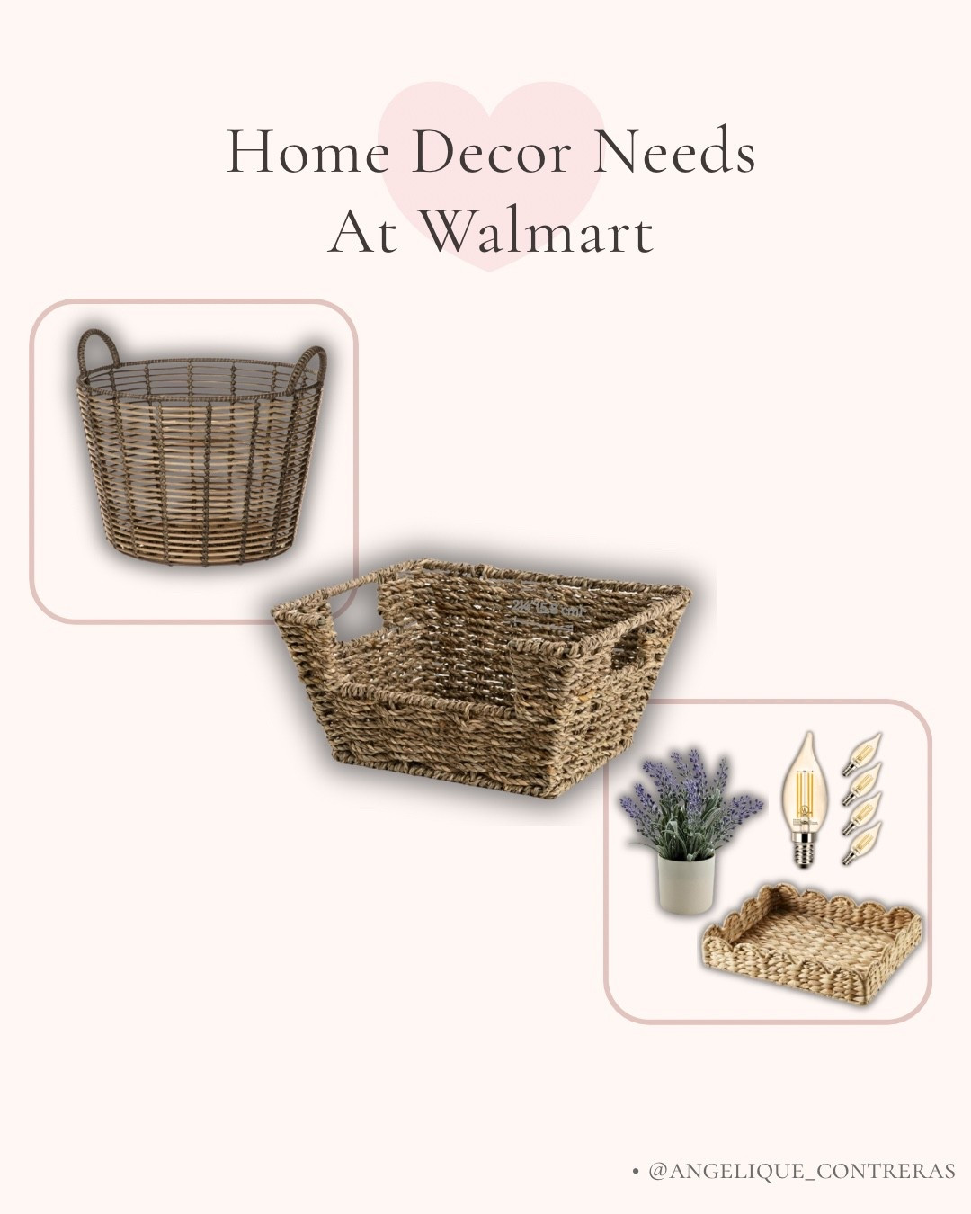 Neutral home décor doesn’t have to be expensive 🤍
These Walmart finds instantly warm up a space and give that cozy, lived-in look—without the boutique price tag.
Everything is linked & easy to style ✨
🧺🌿💡

#LTKSeasonal #LTKHome #LTKSaleAlert