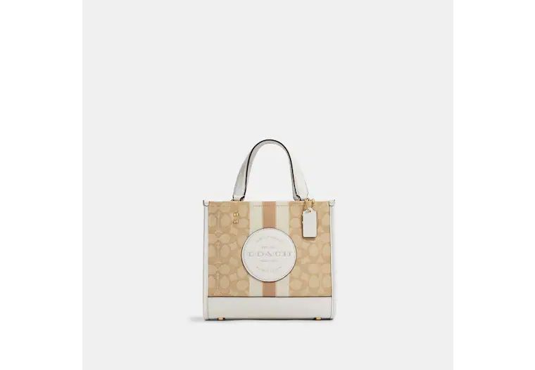 Dempsey Tote 22 In Signature Jacquard With Stripe And Coach Patch | Coach Outlet