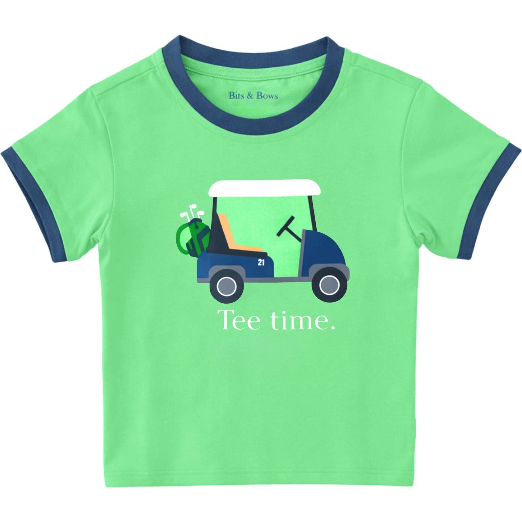 Tee Time T-Shirt, Green/Blue | Maisonette