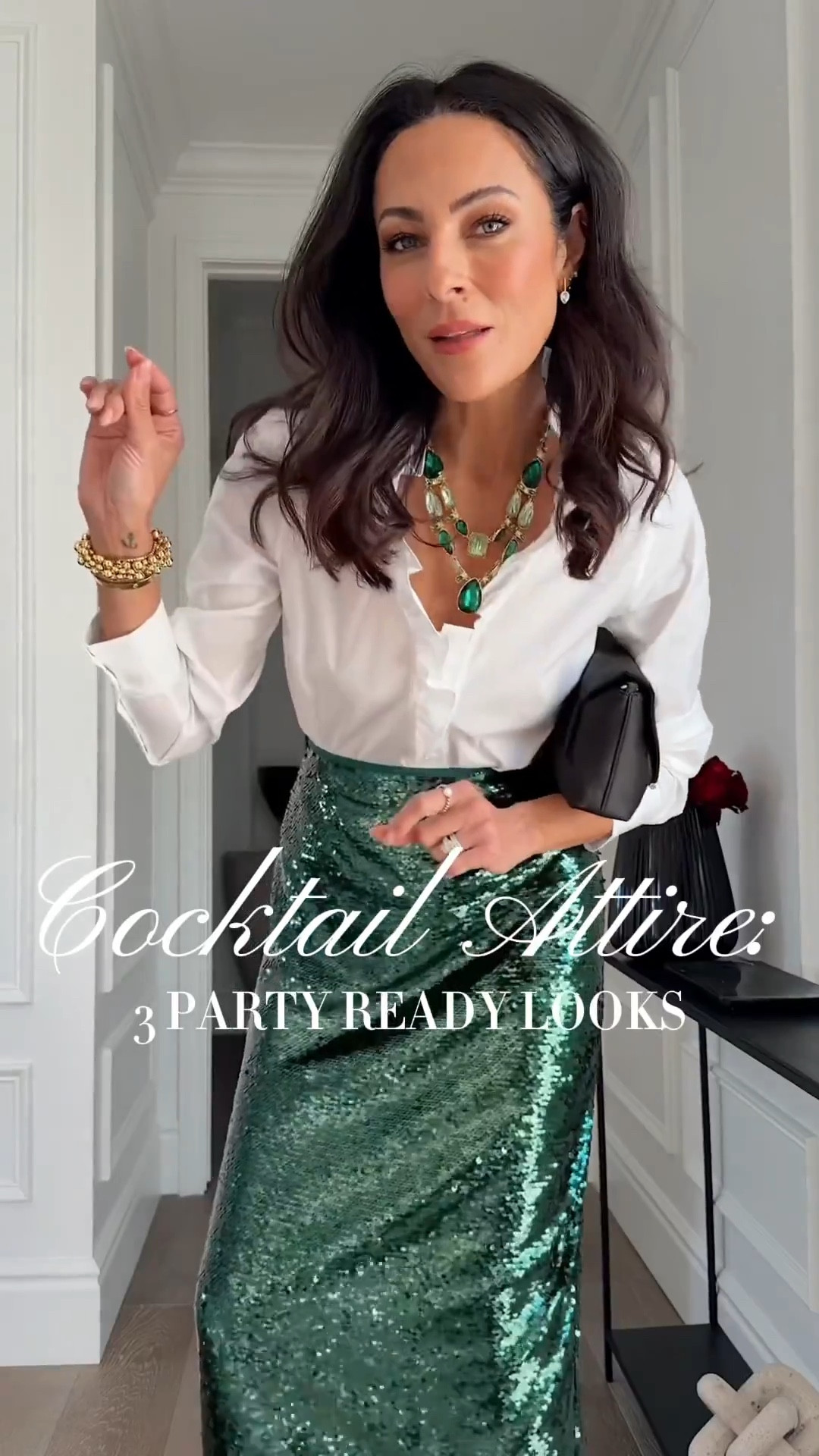 3 party ready looks to make you shine this season! 🪩
Sizing:
Blouse XS
Skirt petite 0
Red set size down in all
Jumpsuit size down 

#LTKSaleAlert #LTKHoliday #LTKgrwm