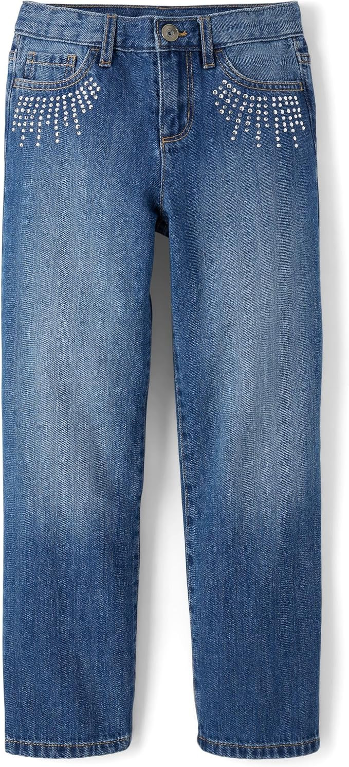 The Children's Place Girls' Wide Leg Jeans | Amazon (US)