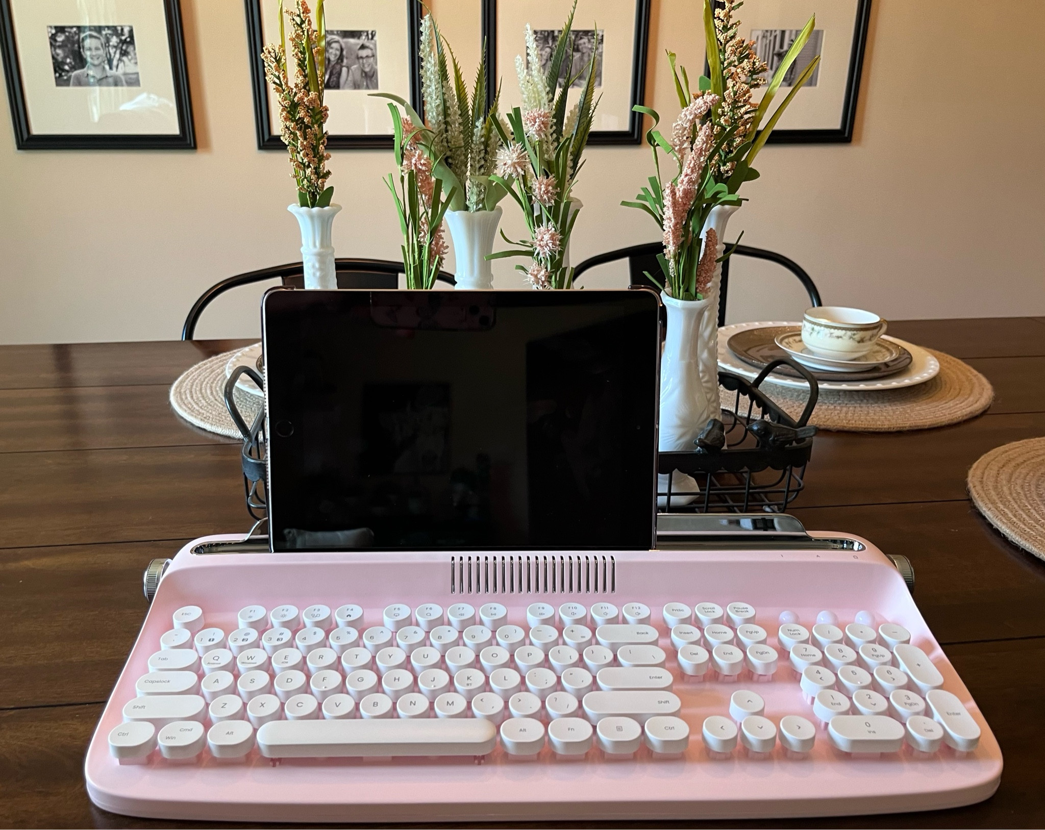 Seriously, how cute is this retro bluetooth keyboard!  It even makes the clicking typewriter sound!  💕

#LTKhome #LTKsalealert #LTKFind