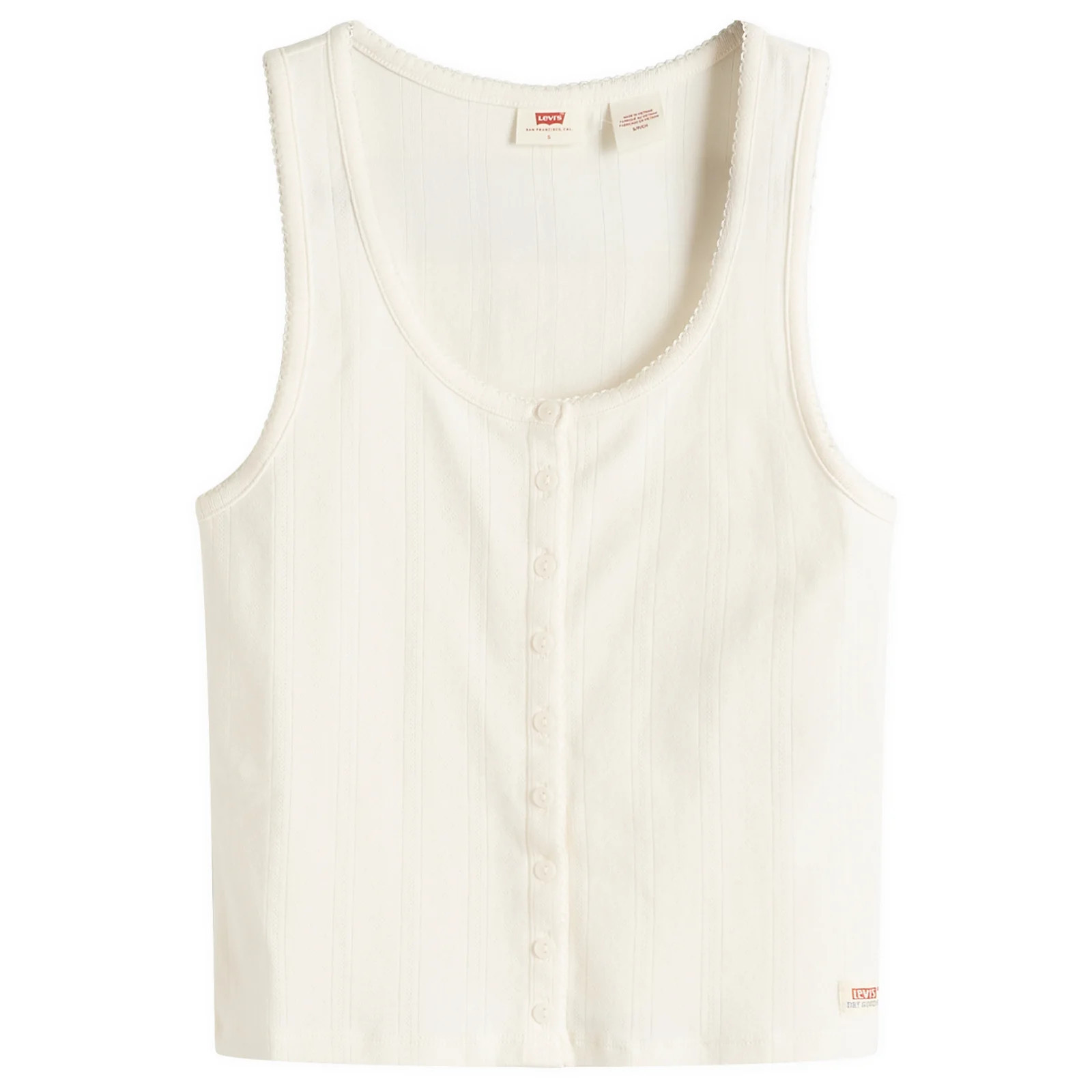 Levi's Women's Levis Pointelle Tank in Gardenia, Size X-Small | END. Clothing