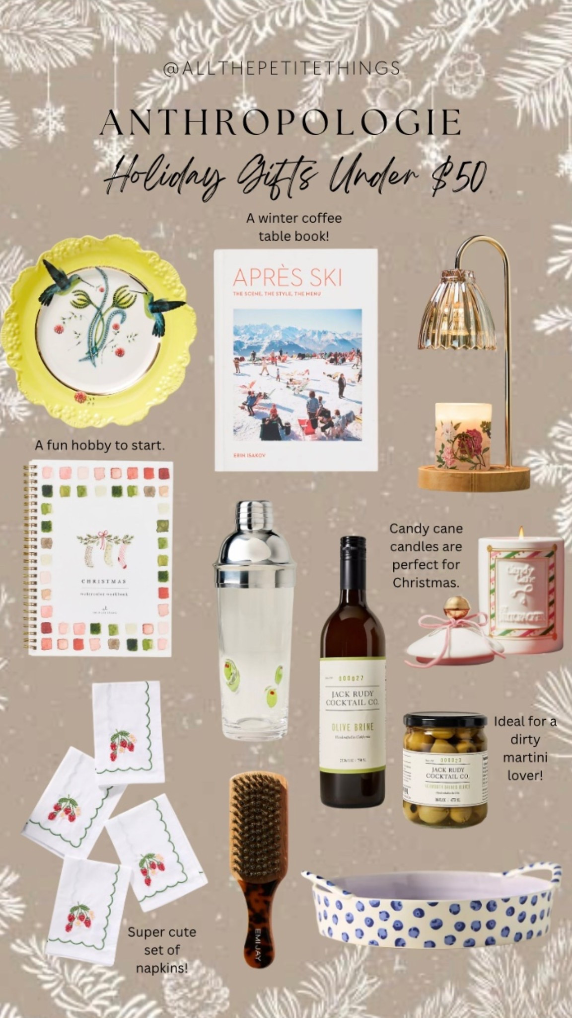 Anthropologie gift guide for gifts $50 and under! 🎄🎁

#LTKSeasonal #LTKHoliday #LTKGiftGuide