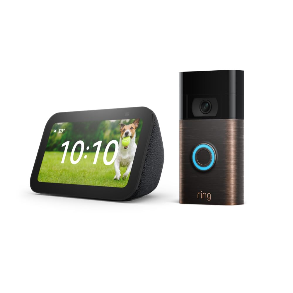 Ring Video Doorbell (Venetian Bronze) bundle with Echo Show 5 (3rd Gen) | Amazon (US)