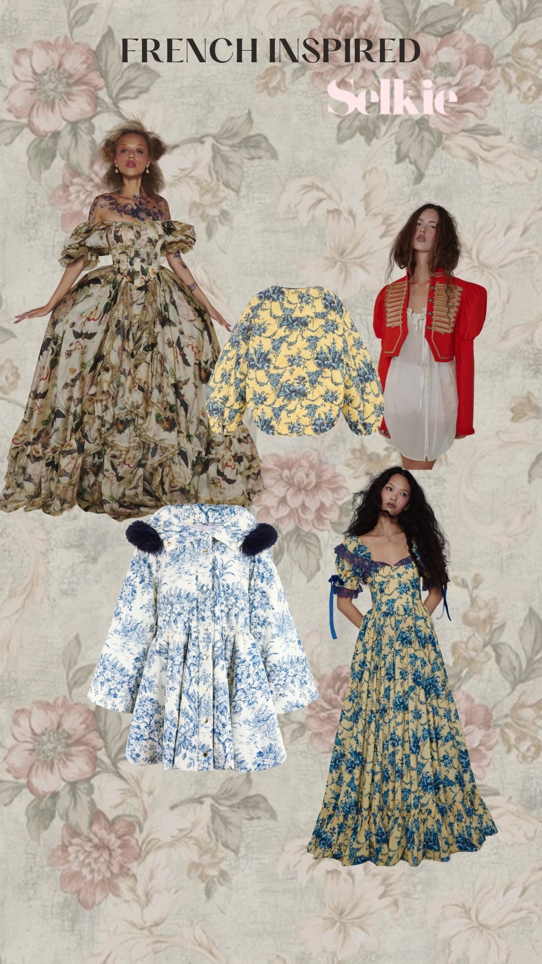 The most beautiful French inspired, florals and pieces from Selkie. #selkie #french #parisian #floraldress #puffercoat #corset 

#LTKStyleTip