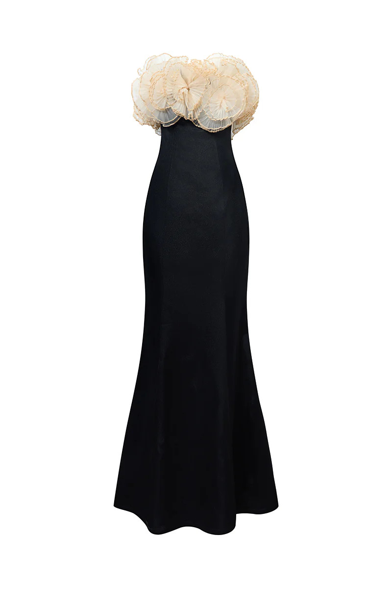 CARMILLA ROSETTE FISHTAIL GOWN | BARIANO | CULT MIA | CULT MIA UK LTD