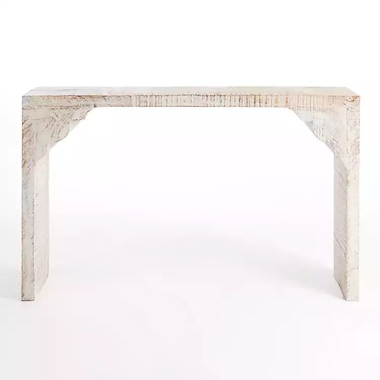 New! Anna Whitewashed Wood Console Table | Kirkland's Home