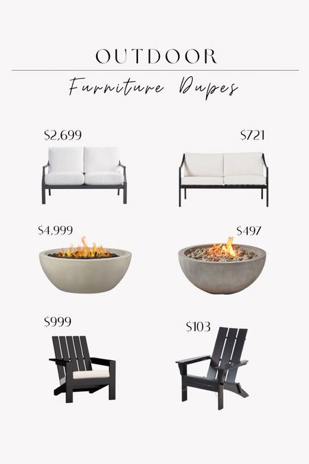 Patio furniture dupes! Outdoor furniture, get the look for less, splurge vs save 

#LTKFind #LTKstyletip #LTKhome