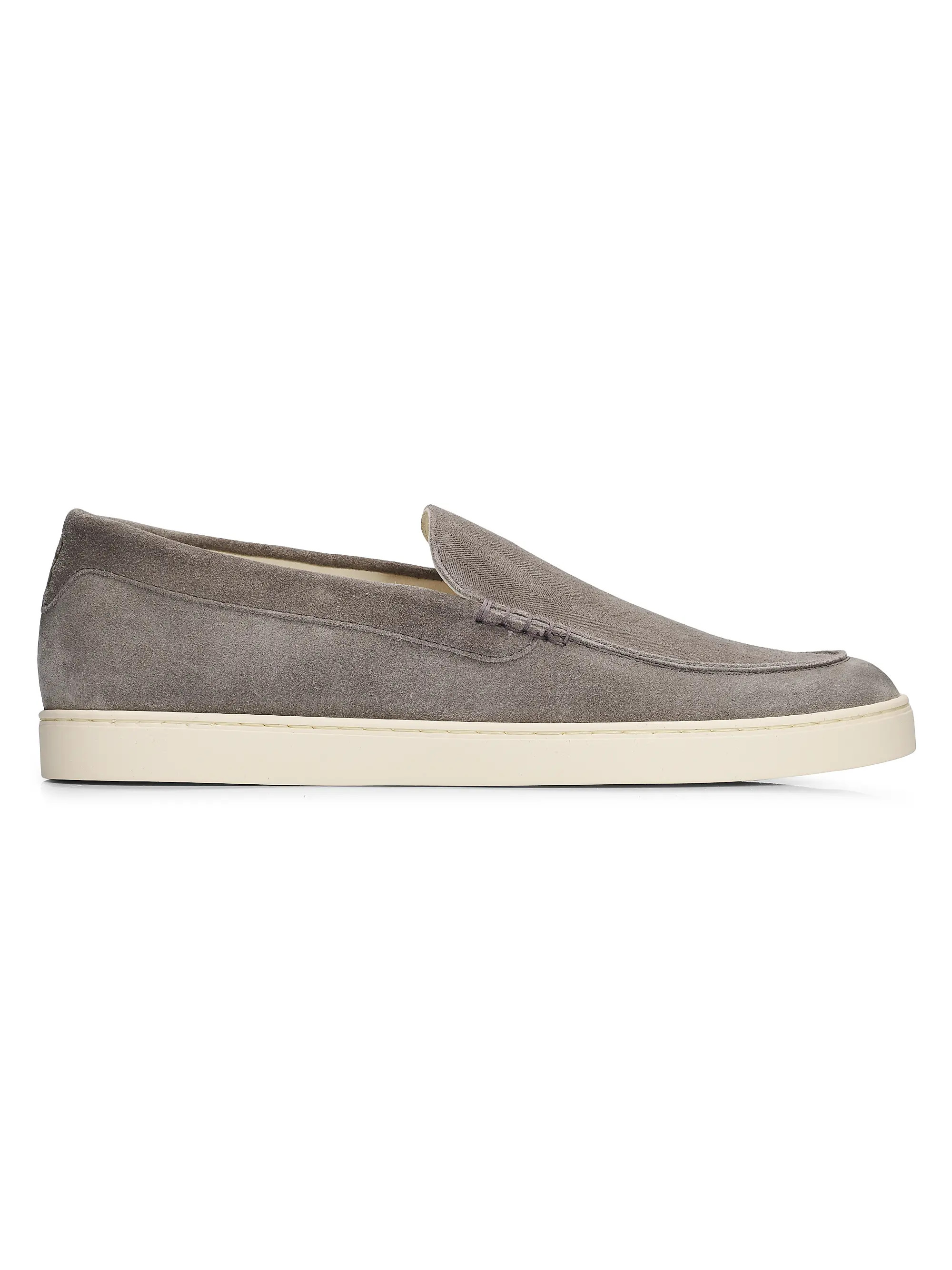 Brunello Cucinelli Herringbone Suede Loafers | Saks Fifth Avenue | Saks Fifth Avenue