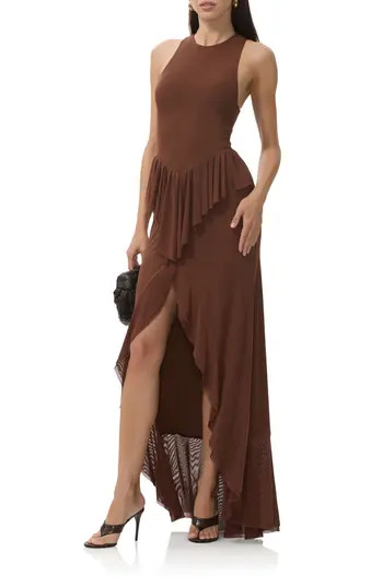 AFRM Bovina Sleeveless A-Line Dress in Cappuccino at Nordstrom Rack, Size Large | Nordstrom Rack