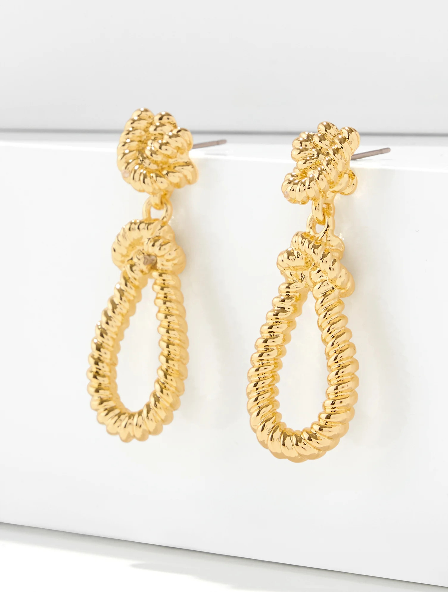 Nautical Knots Drop Earrings - Gold - 001 Talbots | Talbots