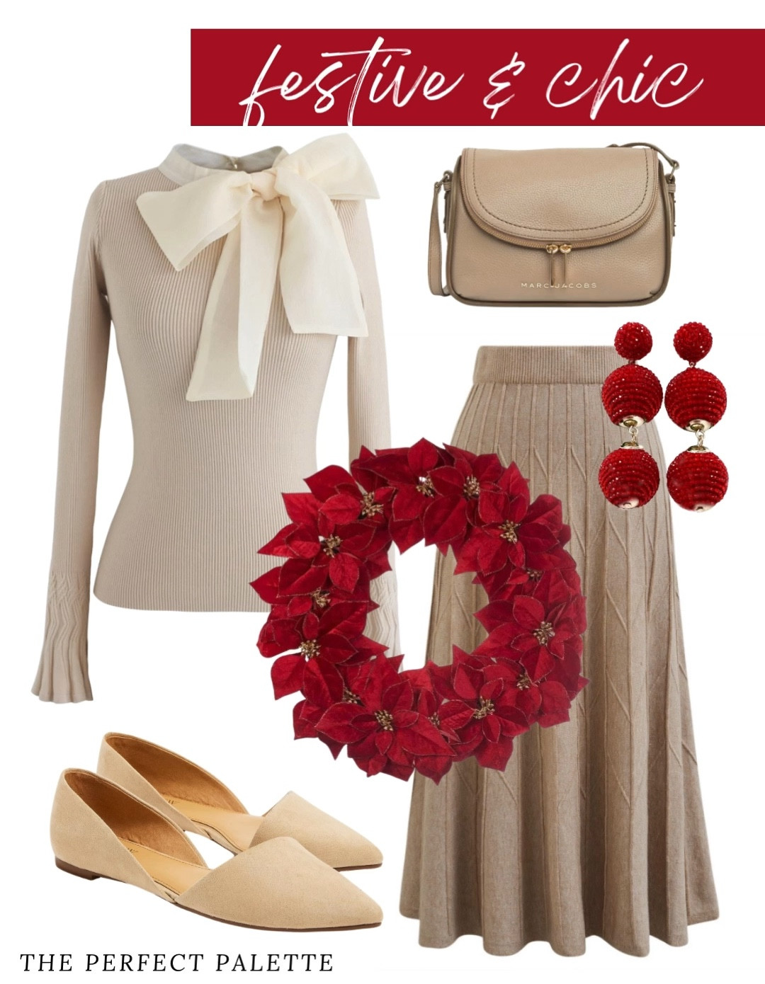 Festive & Chic Holiday Party Skirt & Sweater Look ❤️ Holiday outfit. Holiday skirt. Bow blouse. Chic wish. Chic wish holiday outfit. 

#LTKVideo #LTKU #LTKSeasonal