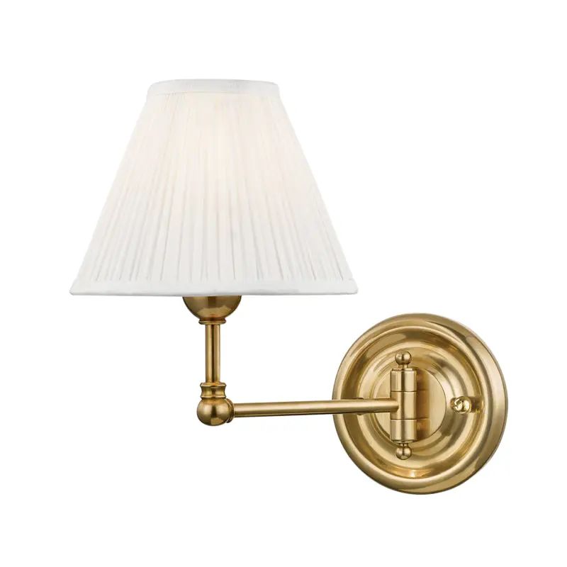 Mark D. Sikes Classic No.1 1 Light Wall Sconce - Aged Brass | Chairish